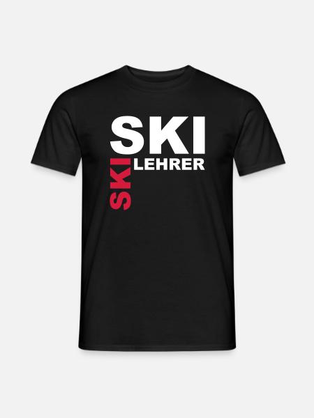 Skilehrer - V2 - Männer T-Shirt - Schwarz