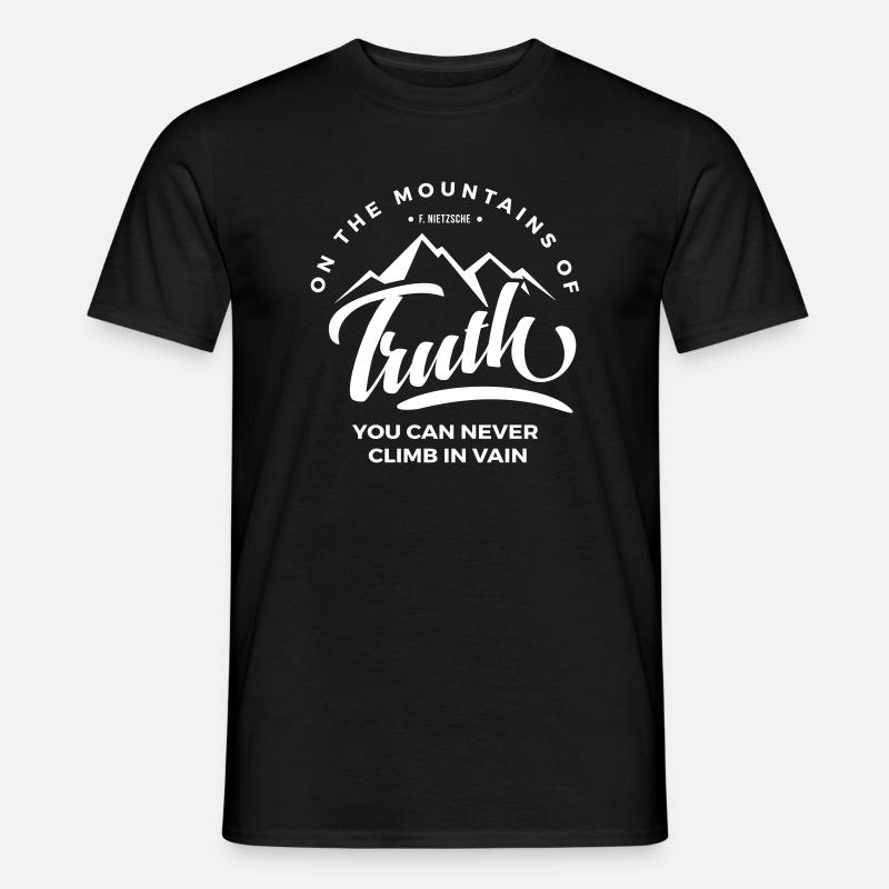 Nietzsche sandhedens bjerge - Mænd T-shirt - sort