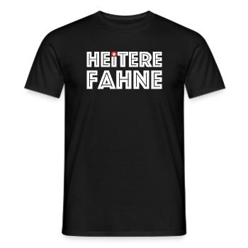 Heitere Fahne | Schweiz, Schweizerdeutsch, Dialekt - Männer T-Shirt - Schwarz - Vorne - AI Model Male 178 light (178cm)