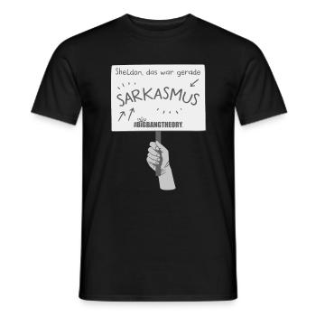 The Big Bang Theory Sarcasm - Men's T-Shirt - black - Front - AI Model Male 178 light (178cm)
