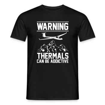 Cadeaux de | planeur Vol à voile Pilot Aviation - T-shirt homme - noir - Devant - AI Model Male 178 light (178cm)