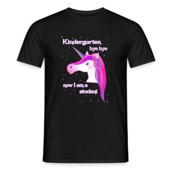 unicorn pink unicorn kindergarten student - Männer T-Shirt - Schwarz - Vorne - AI Model Male 178 light (178cm)
