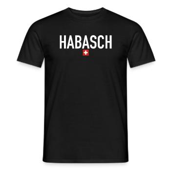 Habasch |Schweiz, Sprichwort, Ski fahren, Fondue - Männer T-Shirt - Schwarz - Vorne - AI Model Male 178 light (178cm)