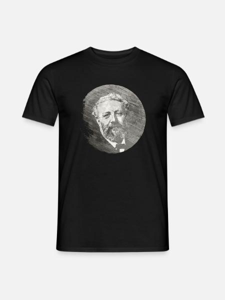 SF Visionair Jules Verne - Man In The Moon 1 - Heren T-shirt - zwart