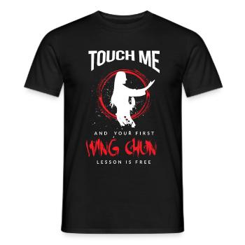 Wingtsun Wing chun Touch Me - Men's T-Shirt - black - Front - AI Model Male 178 light (178cm)