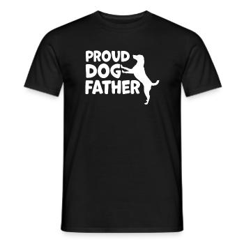 proud dog father - T-shirt homme - noir - Devant - AI Model Male 178 light (178cm)