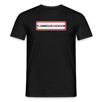 Flammekuechesheim - Men's T-Shirt - black - Front - AI Model Male 178 light (178cm)