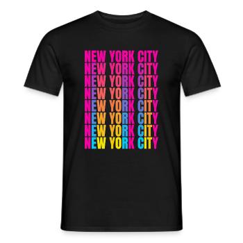Ville de New York - T-shirt homme - noir - Devant - AI Model Male 178 light (178cm)