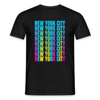 Ville de New York - T-shirt homme - noir - Devant - AI Model Male 178 light (178cm)