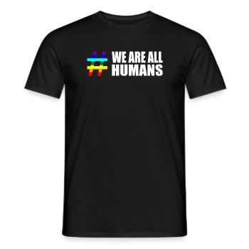 Human Rights Diversity Proverbs Proverbs Rainbow - Men's T-Shirt - black - Front - AI Model Male 178 light (178cm)