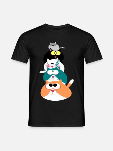 Cats - Men's T-Shirt - black