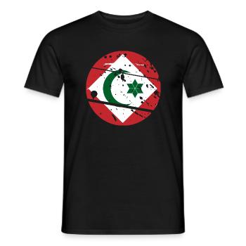 Flagge des Rif - Männer T-Shirt - Schwarz - Vorne - AI Model Male 178 light (178cm)