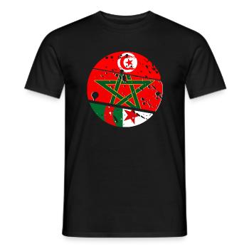 Morocco Algeria Tunisia - Men's T-Shirt - black - Front - AI Model Male 178 light (178cm)