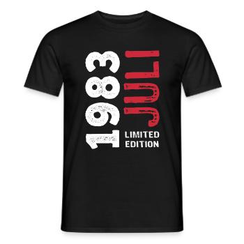 Limited Edition Juli 1983 - Geburtstag - Geschenk - Männer T-Shirt - Schwarz - Vorne - AI Model Male 178 light (178cm)