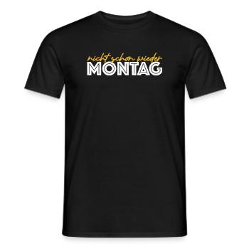 Nicht schon wieder Montag | lustige Sprüche - Männer T-Shirt - Schwarz - Vorne - AI Model Male 178 light (178cm)