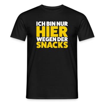 Lustiges Snacks-Design - Männer T-Shirt - Schwarz - Vorne - AI Model Male 178 light (178cm)