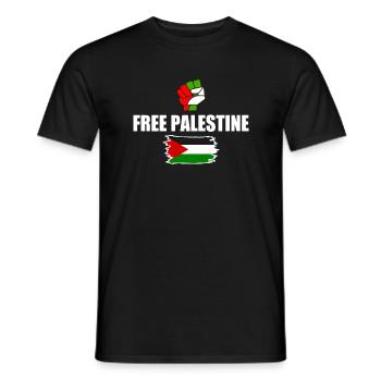 Free palestine - T-shirt homme - noir - Devant - AI Model Male 178 light (178cm)