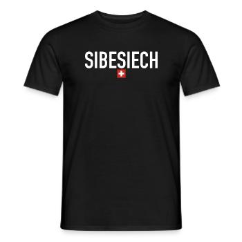 Sibesiech | Schweiz, Sprichwort, Fondue, Skifahren - Männer T-Shirt - Schwarz - Vorne - AI Model Male 178 light (178cm)
