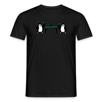 Penguin Table Tennis 3 - Men's T-Shirt - black - Front - AI Model Male 178 light (178cm)