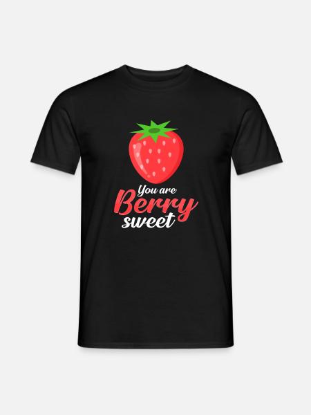 fraise - T-shirt homme - noir