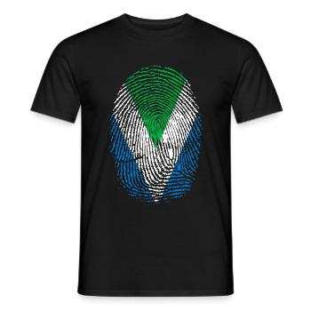 Empreinte Vegan Vegan Fingerprint Cadeau - T-shirt homme - noir - Devant - AI Model Male 178 light (178cm)