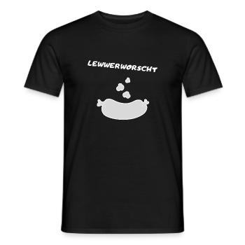 Lewwerworscht Leberwurst pfälzisch - Männer T-Shirt - Schwarz - Vorne - AI Model Male 178 light (178cm)