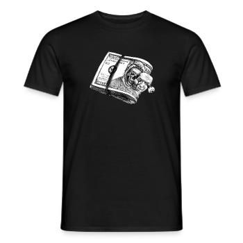 Le dollar face à face - T-shirt homme - noir - Devant - AI Model Male 178 light (178cm)
