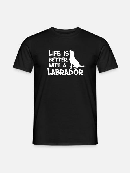 La vie avec le Labrador - Wolfhound, Husky, Gift - T-shirt homme - noir