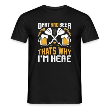 Dart & Beer C'est pourquoi je suis ici - T-shirt homme - noir - Devant - AI Model Male 178 light (178cm)