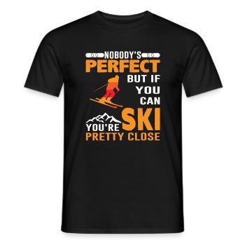 Perfect ski - Schi, Winter, Geschenk - Männer T-Shirt - Schwarz - Vorne - AI Model Male 178 light (178cm)