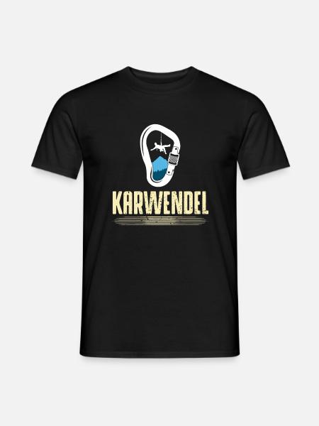 Karwendel - Bergsteigen, Wandern - Männer T-Shirt - Schwarz