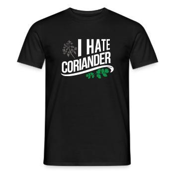 I hate coriander - coriander - Men's T-Shirt - black - Front - AI Model Male 178 light (178cm)