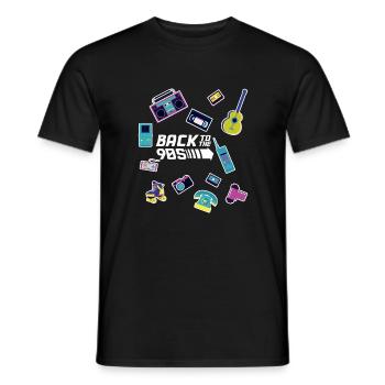 Back to the 90s - 90s, costume - Men's T-Shirt - black - Front - AI Model Male 178 light (178cm)
