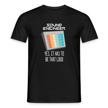 Ingénieur du son I ingénieur du son - T-shirt homme - noir - Devant - AI Model Male 178 light (178cm)