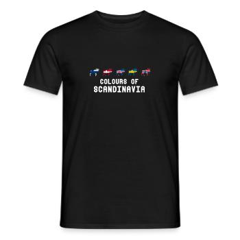 Colours of scandinavia - Skandinavien - Männer T-Shirt - Schwarz - Vorne - AI Model Male 178 light (178cm)