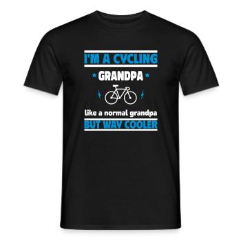 I'm a bike grandpa, much cooler - Men's T-Shirt - black - Front - AI Model Male 178 light (178cm)