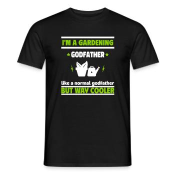Godfather and gardener – cooler than normal - Men's T-Shirt - black - Front - AI Model Male 178 light (178cm)