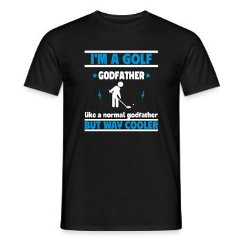 Godfather golfer, much cooler than a normal - Men's T-Shirt - black - Front - AI Model Male 178 light (178cm)