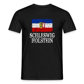 Schleswig Holstein drapeau - drapeau - T-shirt homme - noir - Devant - AI Model Male 178 light (178cm)