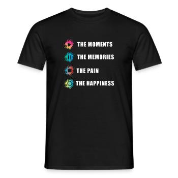 Tapedeck: Moments, Memories, Pain, Happiness - Men's T-Shirt - black - Front - AI Model Male 178 light (178cm)