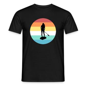 Stand Up Paddle - Men's T-Shirt - black - Front - AI Model Male 178 light (178cm)