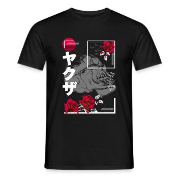 Japanese Skull Art Style - Men's T-Shirt - black - Front - AI Model Male 178 light (178cm)