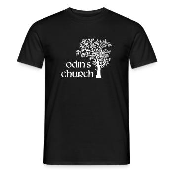 Church of Odin - nordic gods - Men's T-Shirt - black - Front - AI Model Male 178 light (178cm)