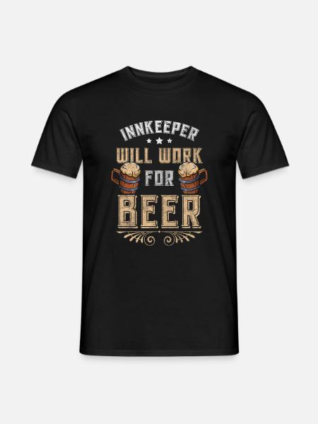 Gaststätte Beruf Shots Saufen - Männer T-Shirt - Schwarz