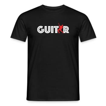 Guitar | Gitarre, Musik, Gitarre lernen - Männer T-Shirt - Schwarz - Vorne - AI Model Male 178 light (178cm)