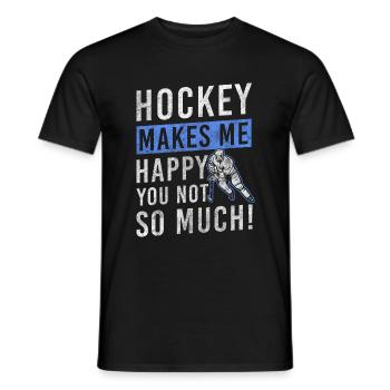 Équipe d’entraînement de la rondelle de hockey - T-shirt homme - noir - Devant - AI Model Male 178 light (178cm)