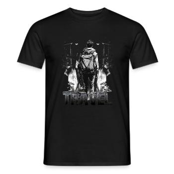 Travel Lost Places Reisen - Men's T-Shirt - black - Front - AI Model Male 178 light (178cm)
