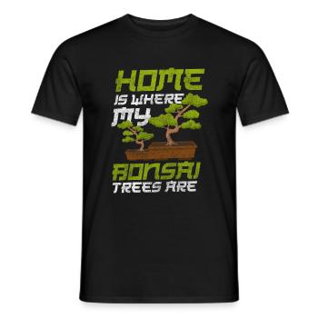 Bonsai Yoga Relaxation Nature - Men's T-Shirt - black - Front - AI Model Male 178 light (178cm)