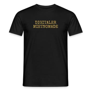 Digitaler Mietnomade Wohnungswechsel Geschenk - Männer T-Shirt - Schwarz - Vorne - AI Model Male 178 light (178cm)