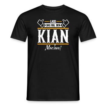 Kian Geschenkidee Geschenk Geburtstag - Männer T-Shirt - Schwarz - Vorne - AI Model Male 178 light (178cm)